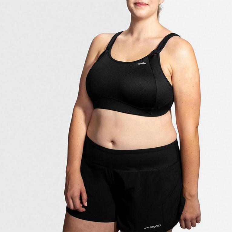 Dámske Brooks Fiona Sports - Športové Podprsenky - Siva (45902-MTRJ)
